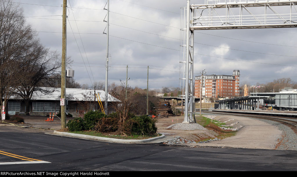 Location of the former Amtrak station