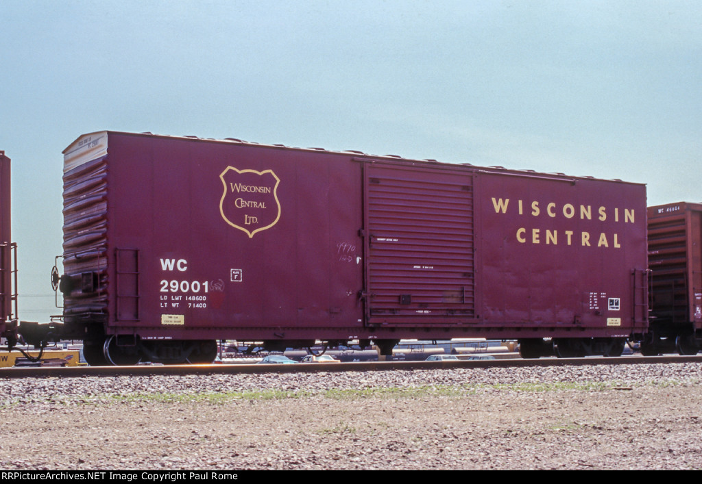 WC 29001, 50-foot box car at CNW Proviso Yard