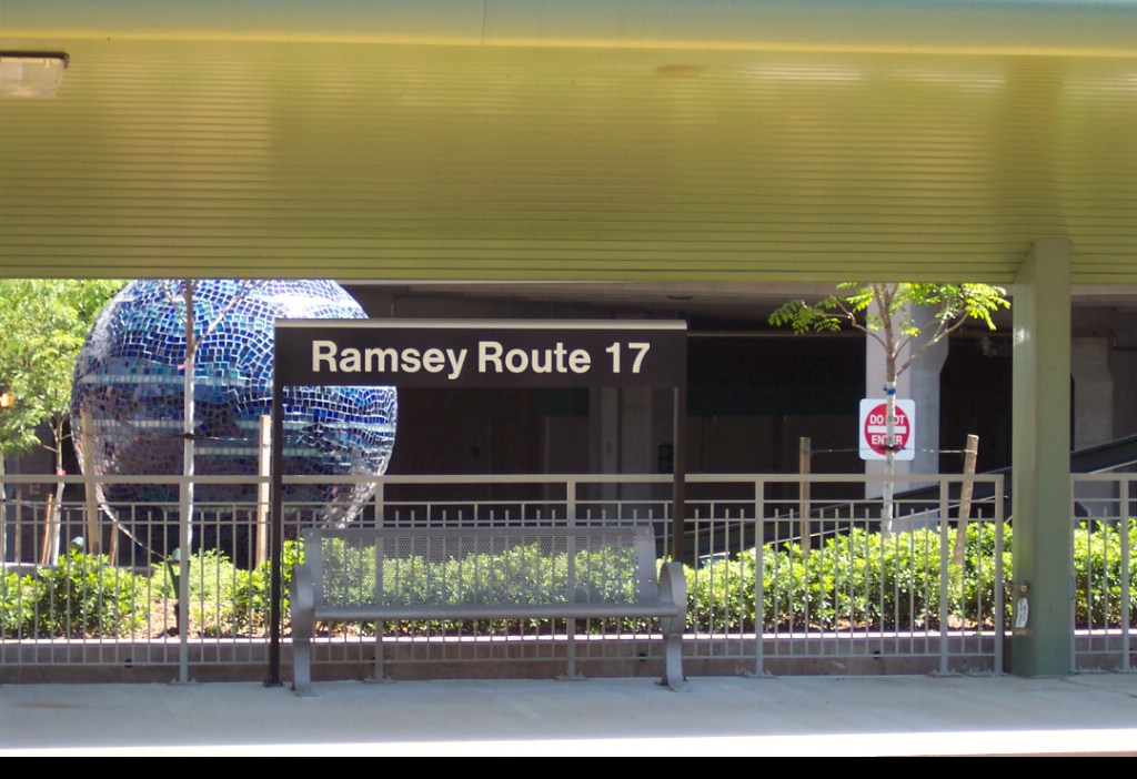 Station sign on Suffern bound track