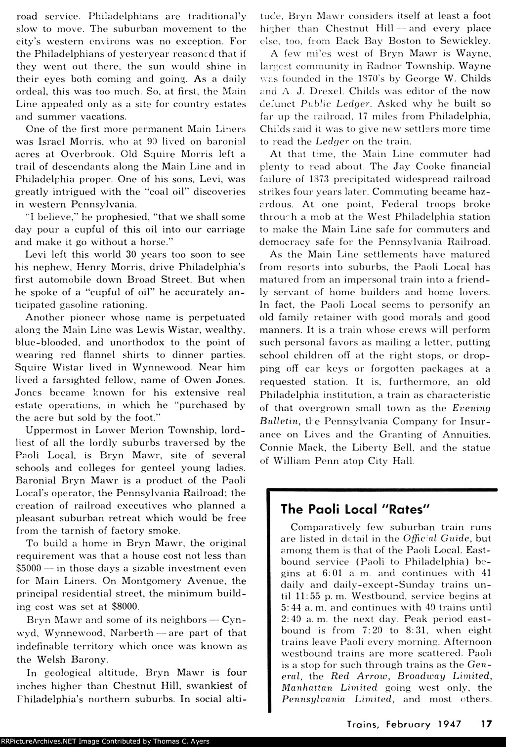 "Paoli Local," Page 17, 1947