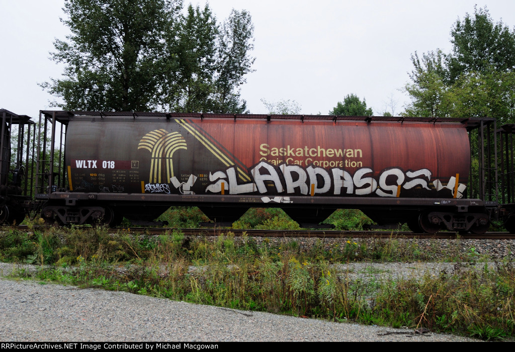 WLTX 018  4550 cu ft Grain Hopper  SASKATCHEWAN GRAIN CAR CORP