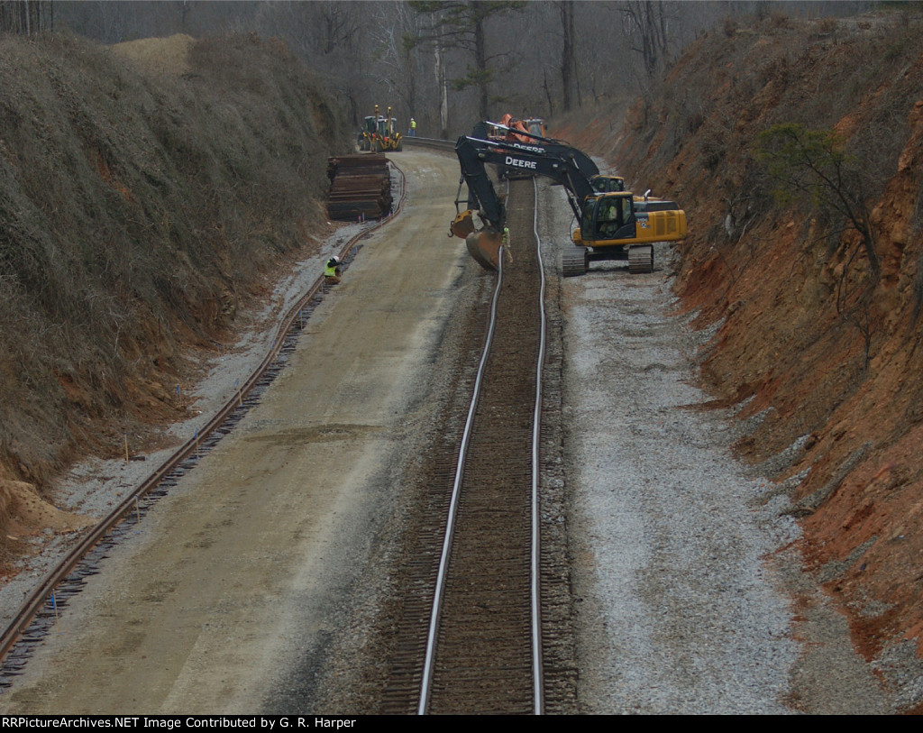 Alignment of existing main line track a few hundred yard of now-former CP Smothers