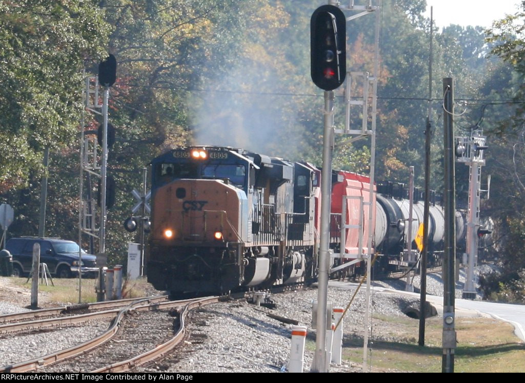 CSX SD70MAC 4805 working hard