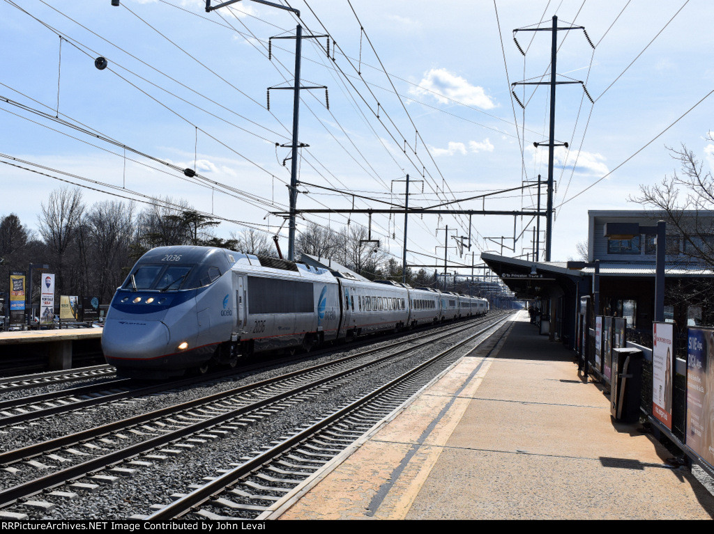 Amtrak Acela heading northbound