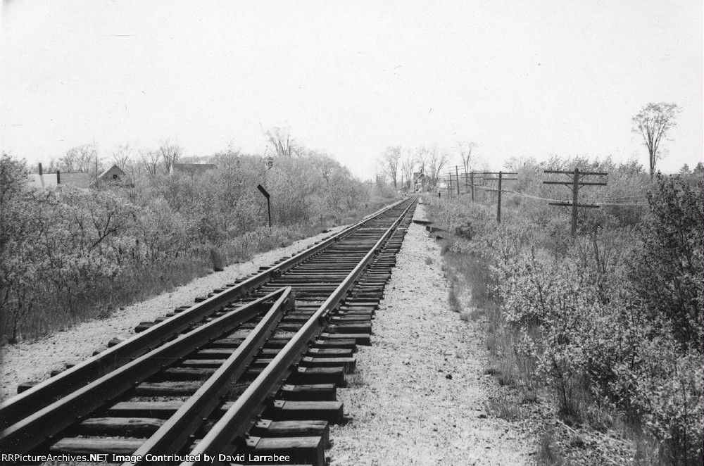 Looking timetable west.