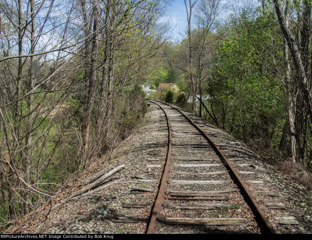 Across the big fill at Anstine