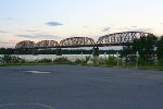 Bridge over the Ohio with BNSF coal train heading north