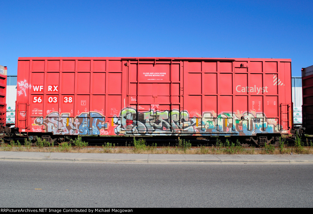 WFRX 560338  50-6 ft Single Door Excess Height Boxcar (side A)