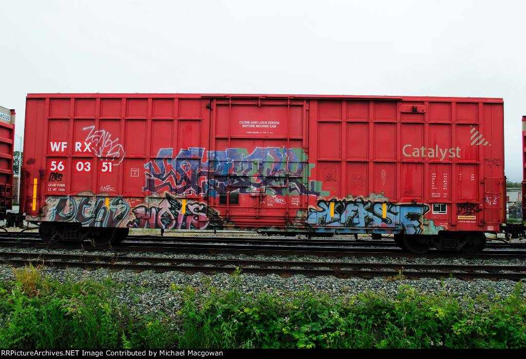 WFRX 560351  50-6 ft (6275 cu ft) Single Door Excess Height Boxcar (side A)