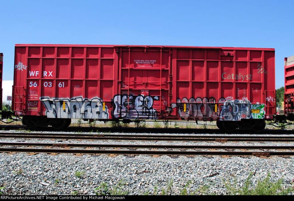 WFRX 560361 50-6 ft Single Door Excess Height Boxcar (side A).