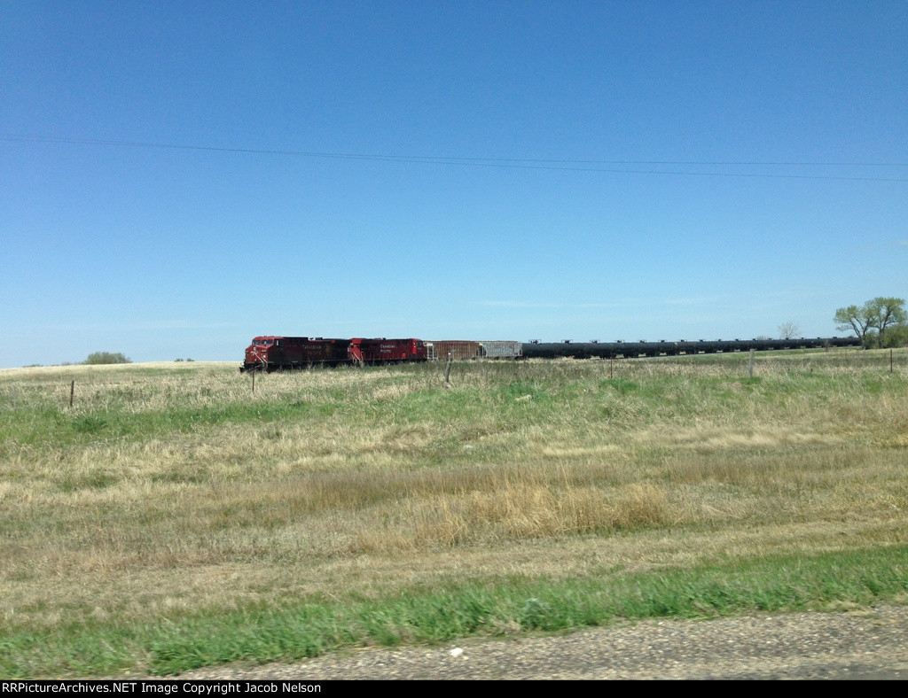 CP oil empty waiting to cross US 52