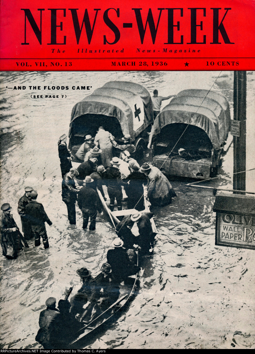St. Patrick's Day Flood, Front Cover, 1936
