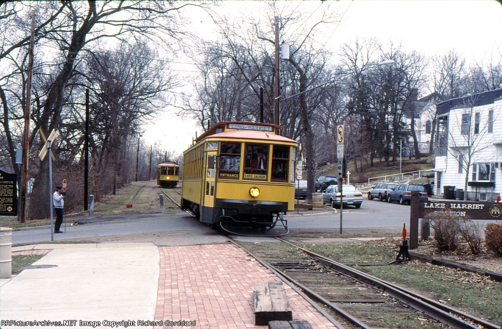 Two trolleys running together 