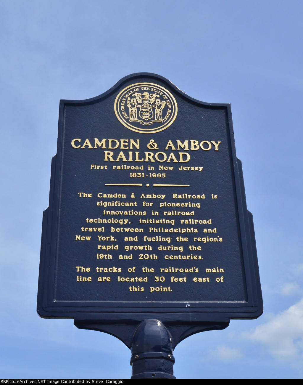 Camden & Amboy Commerative Placque