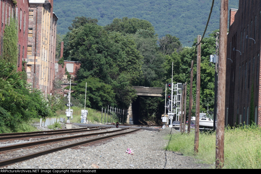 Eastbound view from downtown