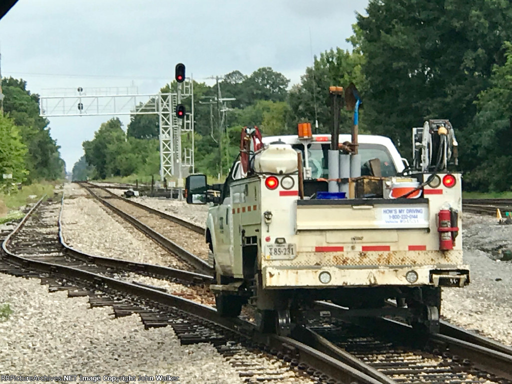 Maintenance work just north of the passenger terminal 