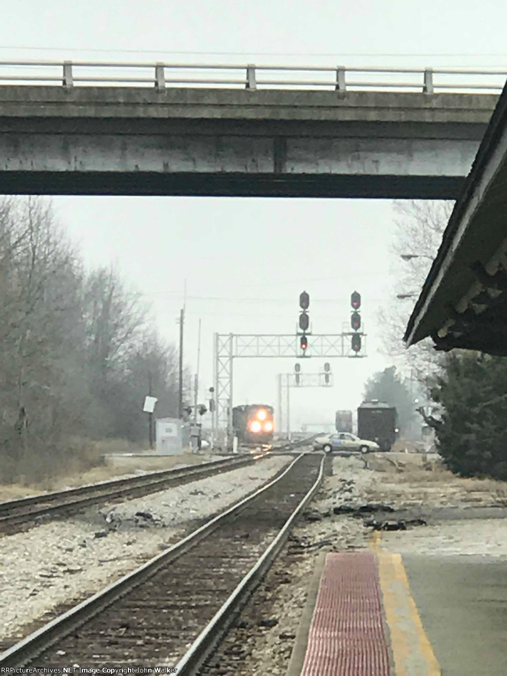 Northbound engines running light