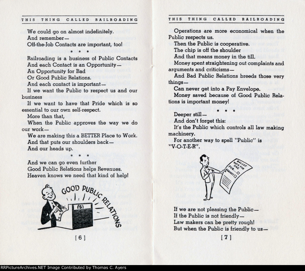 "This Thing Called Railroading," Pages 6 & 7, 1949