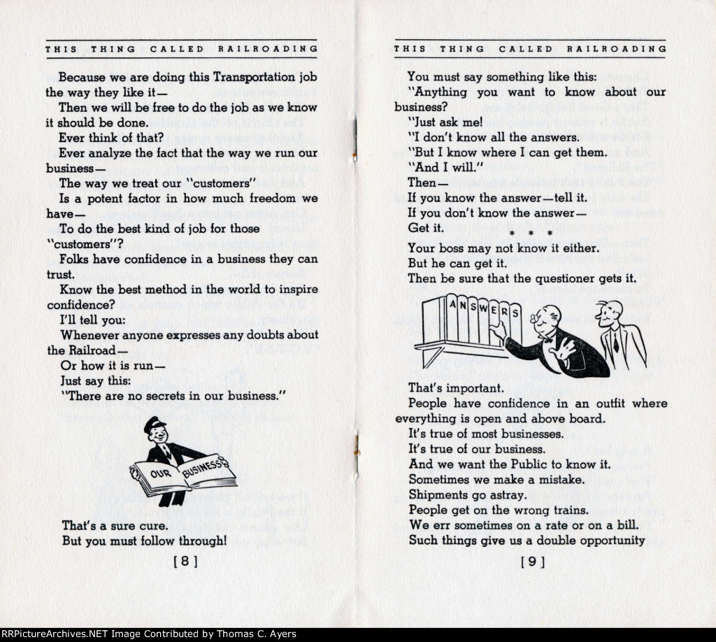 "This Thing Called Railroading," Pages 8 & 9, 1949