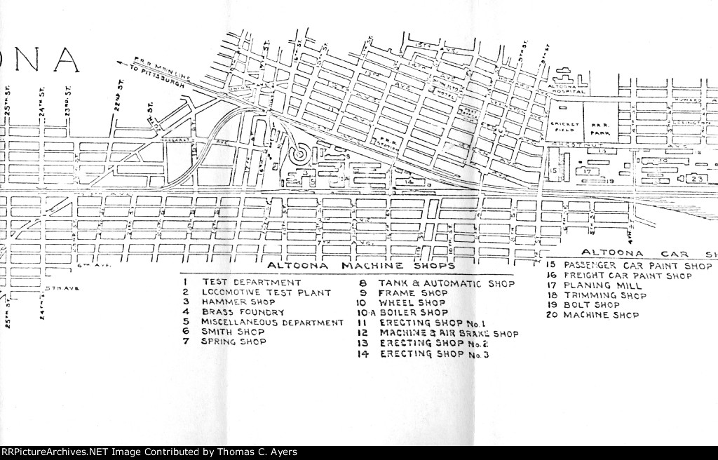 "Altoona Works," Map 2 of 3, 1925