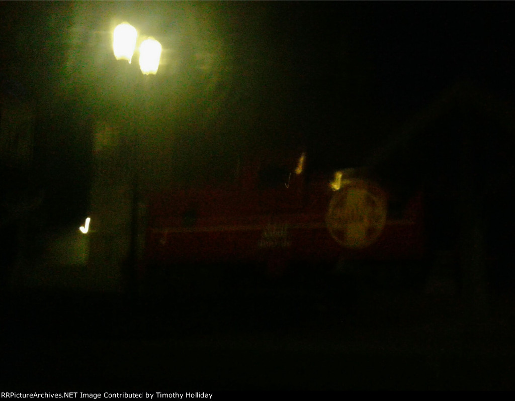 While passing through.