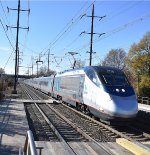 Amtrak Acela heading eastbound