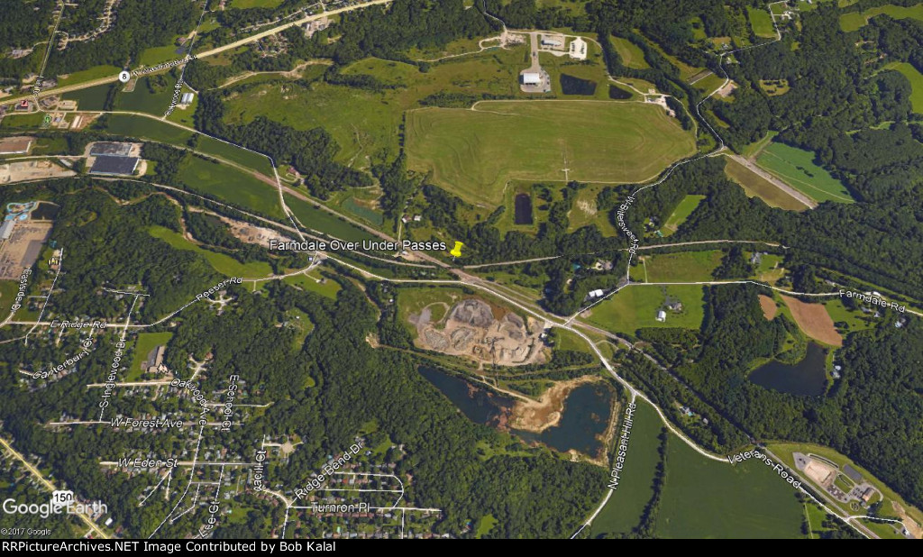 Farmdale Over & Under Crossing Aerial