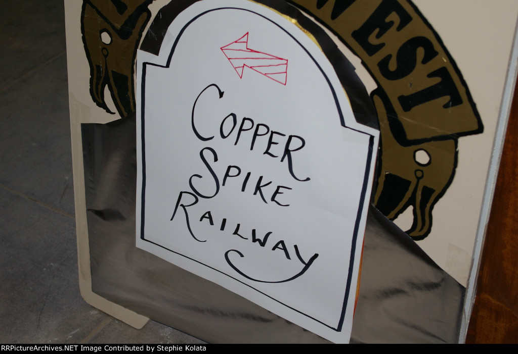 COPPER SPIKE RWY SIGN