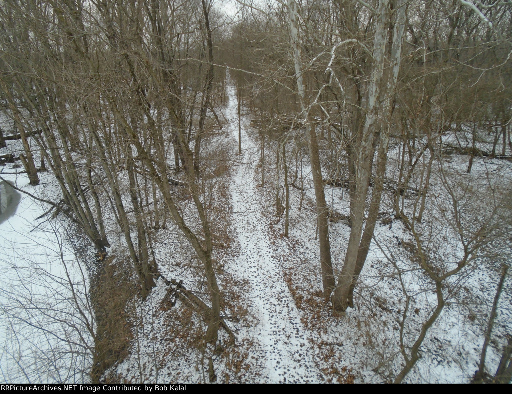  Looking West Illinois Central Track Line