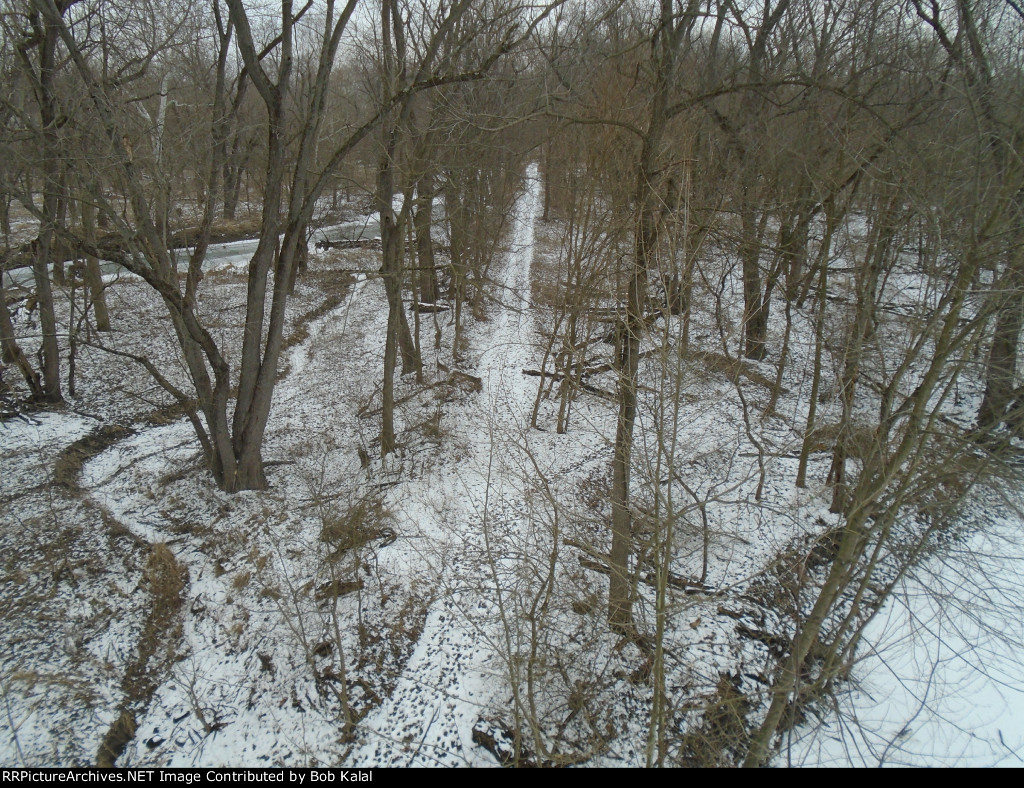  Looking East Illinois Central Track Line