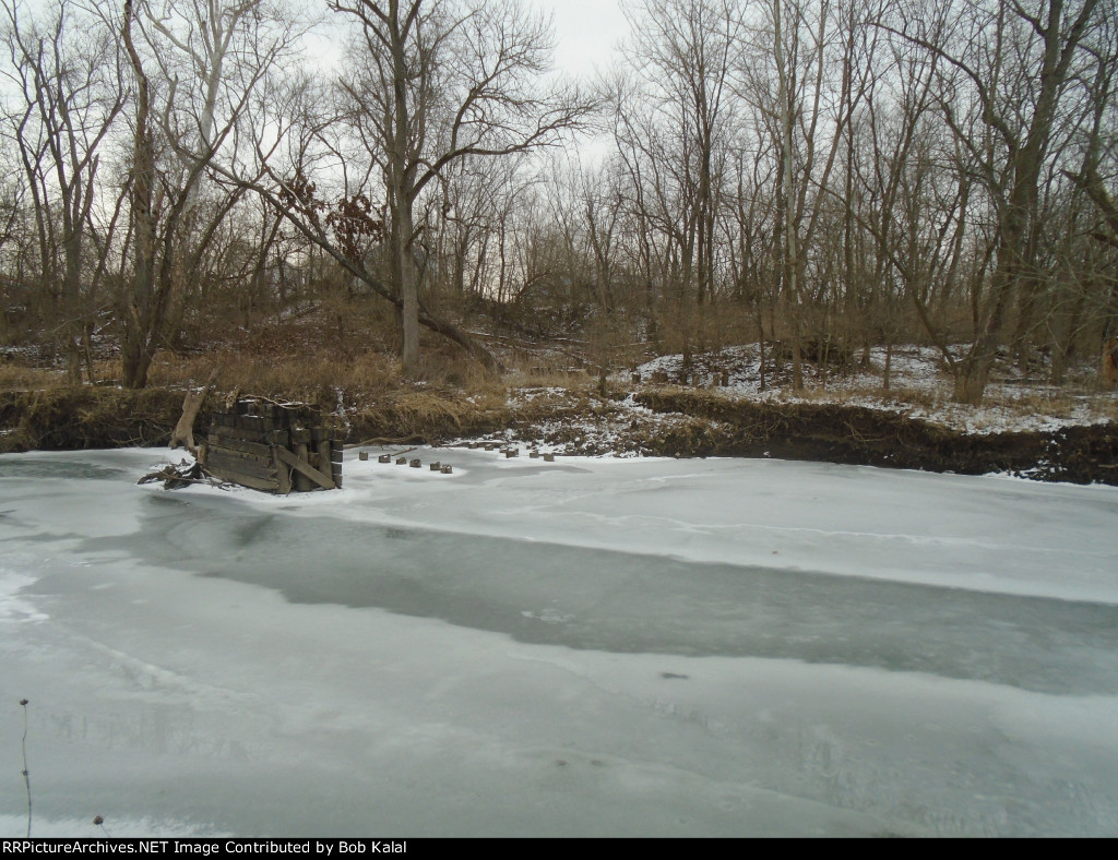 looking towards Creek Bridge Abutments