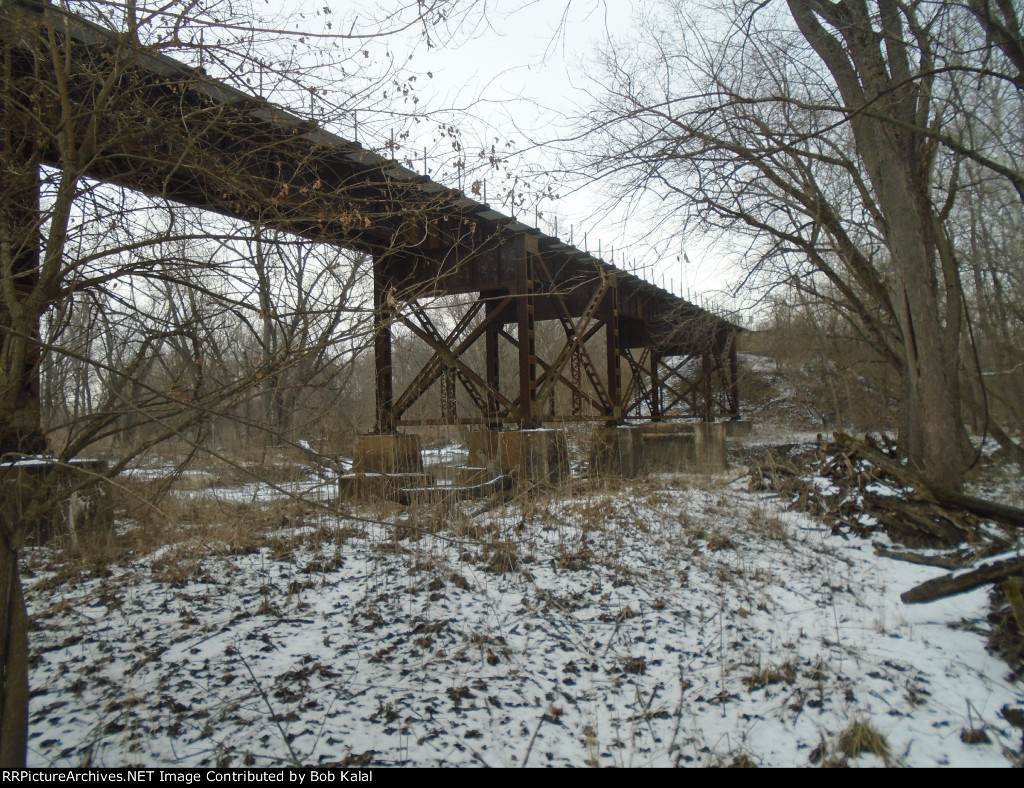 looking at UP bridge where crosses creek