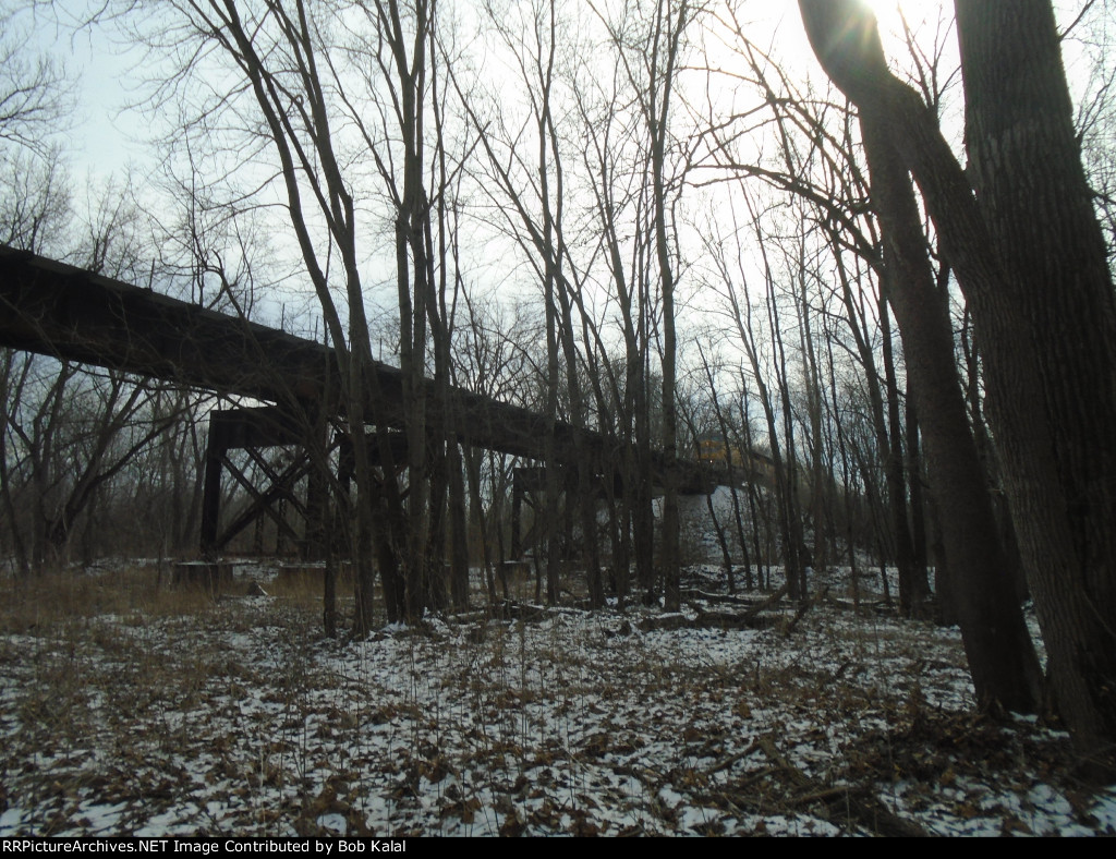 as luck would have it, while down in the creek bottom, a UP train rolls north