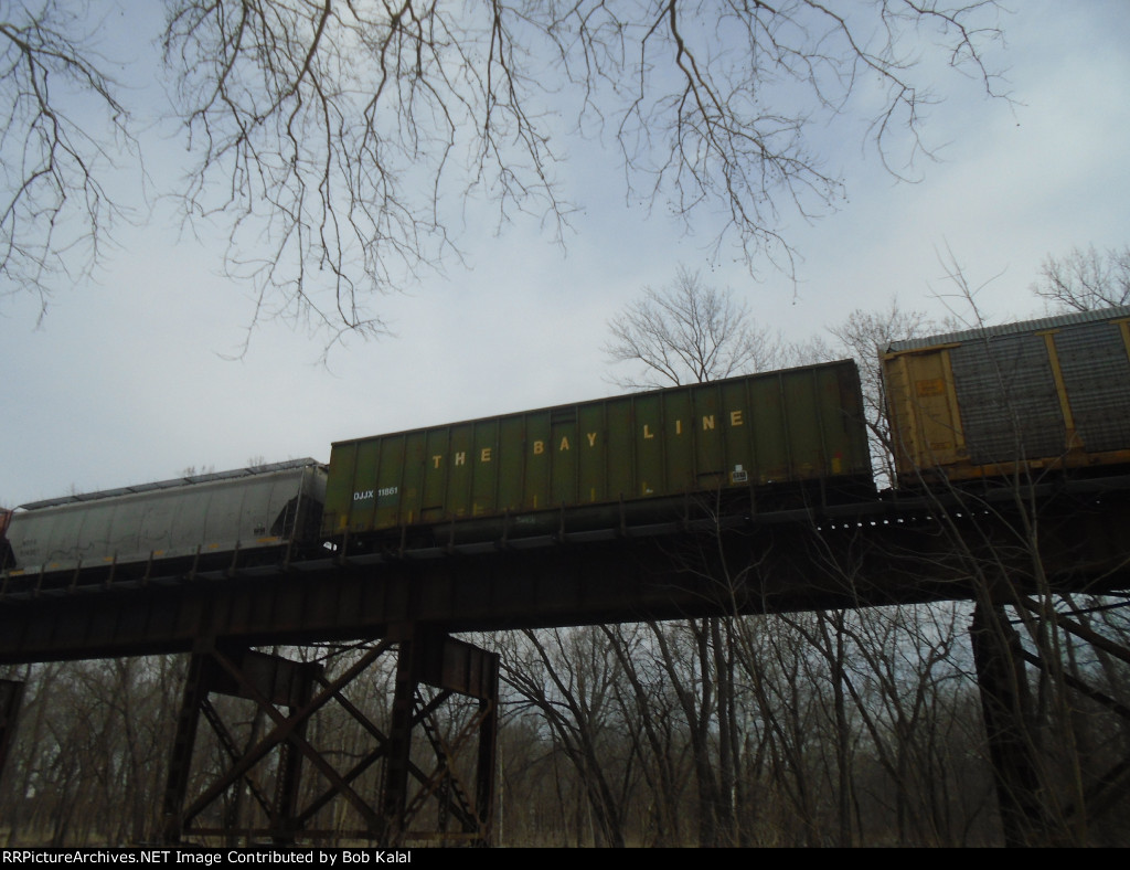 as luck would have it, while down in the creek bottom, a UP train rolls north