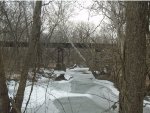 looking at UP bridge where crosses creek