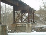 closer look at UP bridge where crosses creek