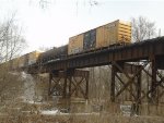 as luck would have it, while down in the creek bottom, a UP train rolls north
