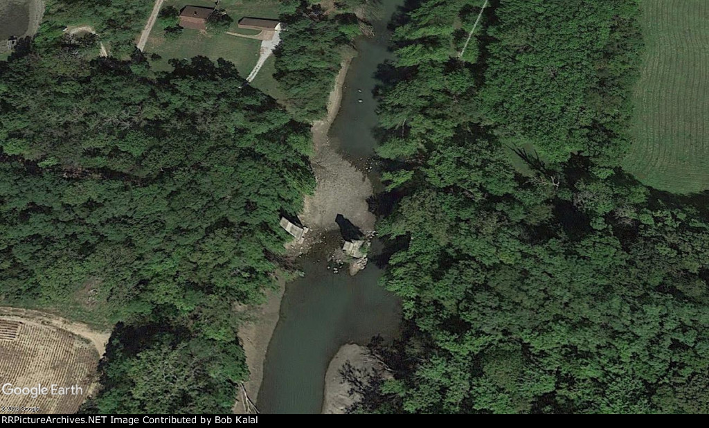 abandoned NYC trestle abutments aerial