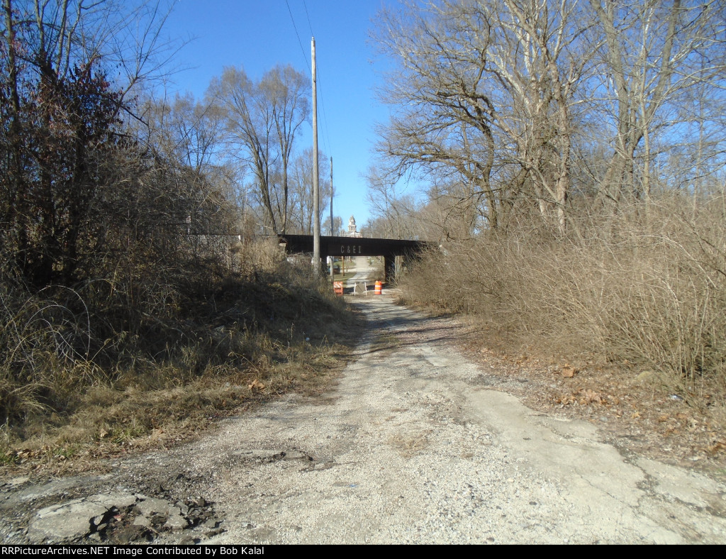  looking north at old C&EI railroad bridge