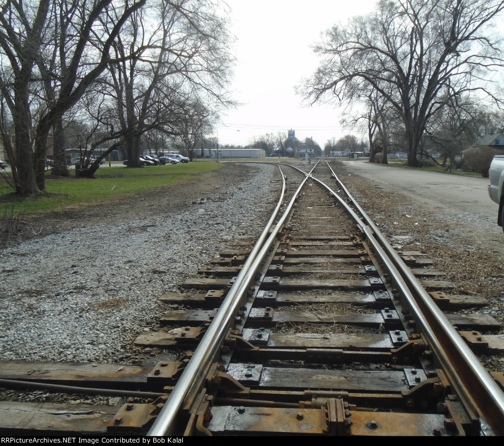   looking south from east bound switch