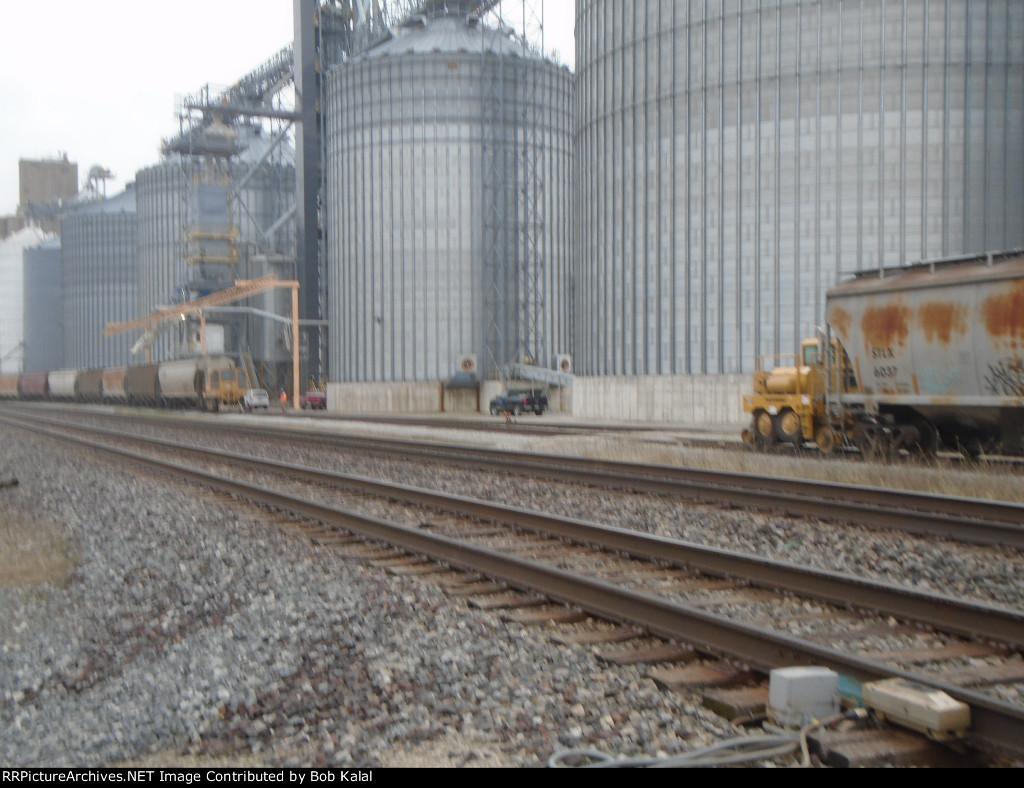  both Trackmobiles working hard pushing & shoving