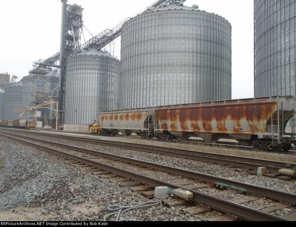  both Trackmobiles working hard pushing & shoving