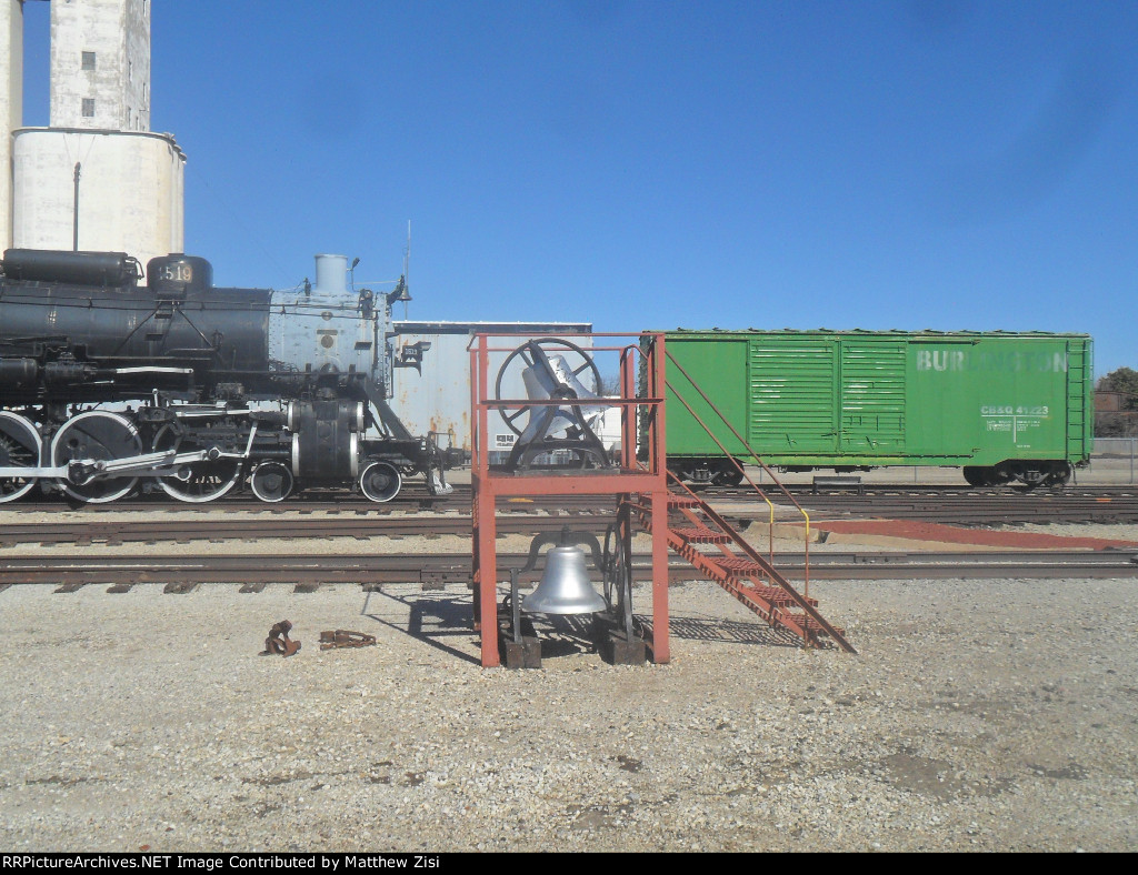 Frisco 1519, CB&Q 41223, and Locomotive Bells
