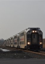 NJT Multilevel Set approaching Valley Brook Road grade crossing