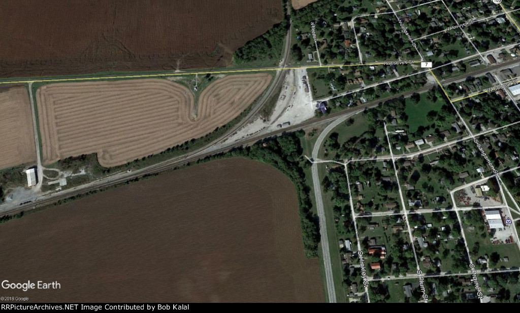 Bement Interchange area Aerial
