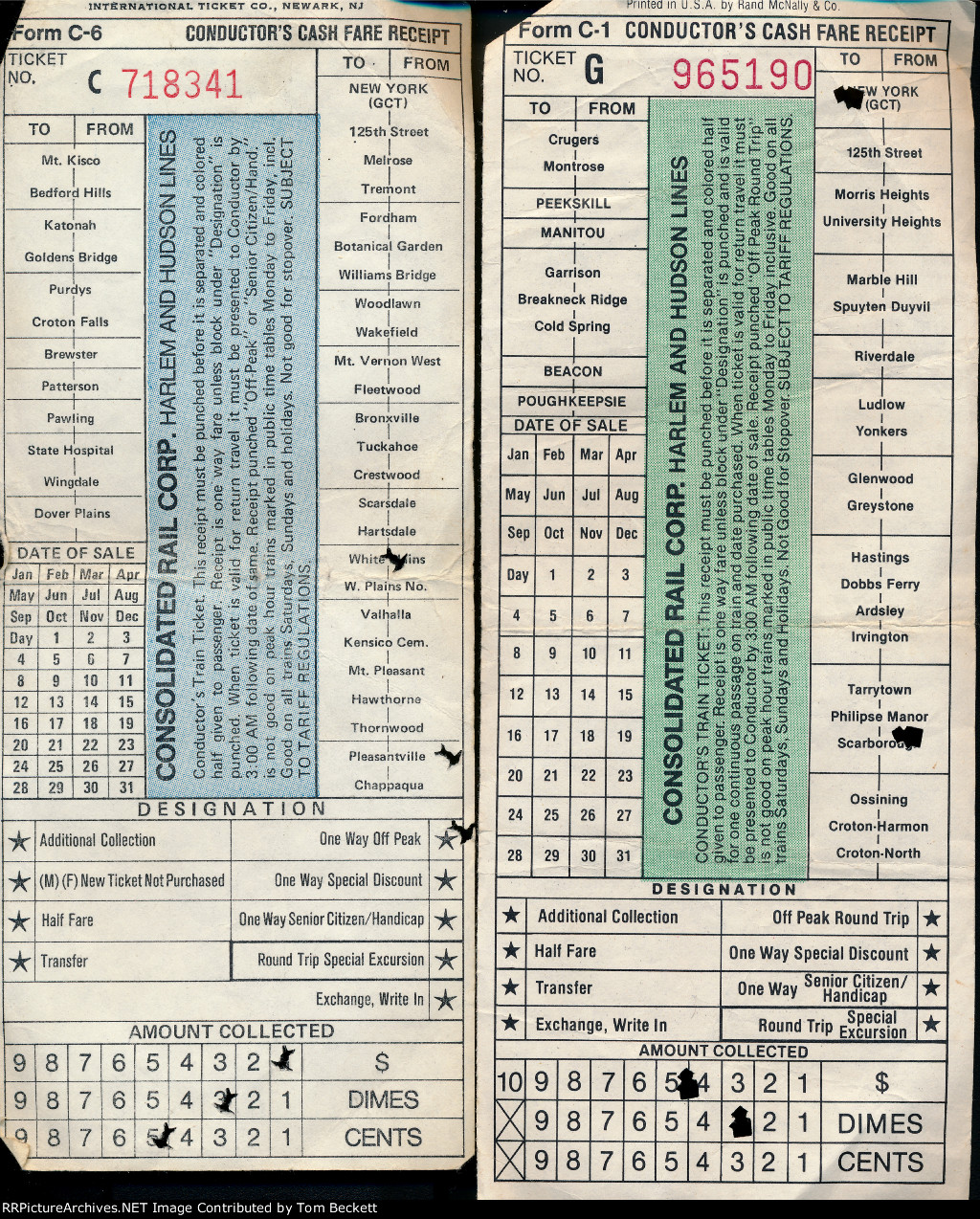 NYC side cash receipts
