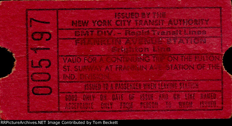 Shuttle transfer ticket