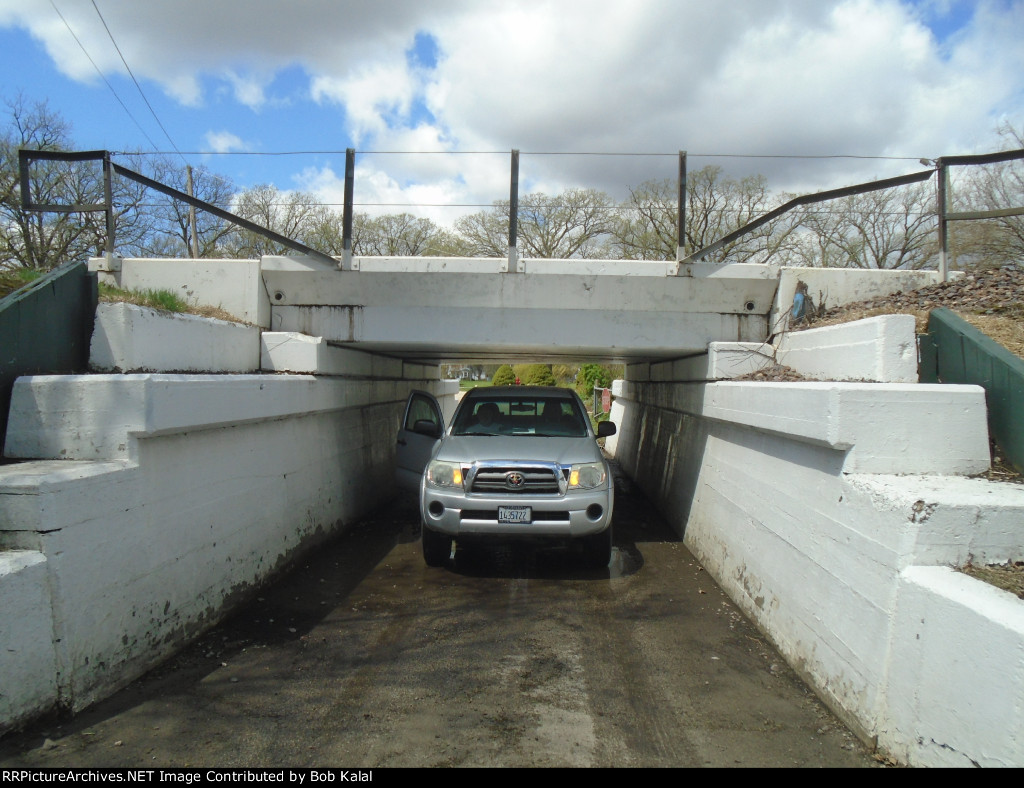 Railroad bridge to get from west side of park to the east side