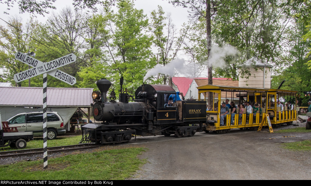 Grade crossing exiting the passenger station