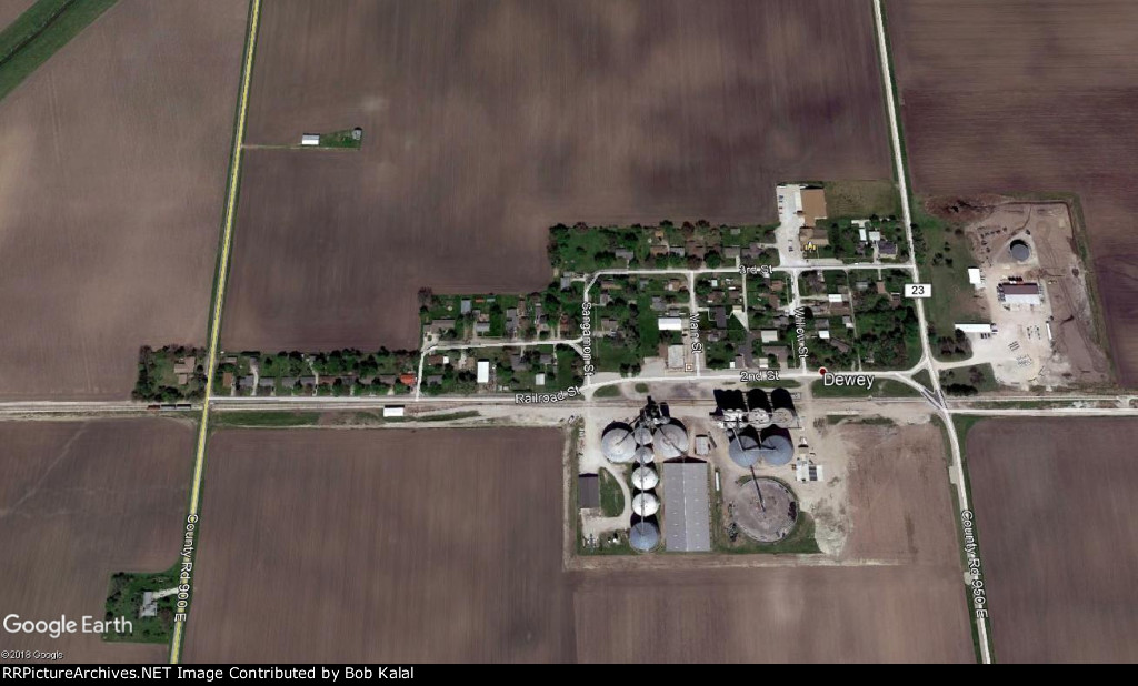Dewey Grain Elevator Aerial